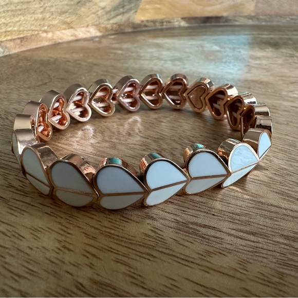 kate spade Jewelry - kate spade Enamel Heart Stretch Bracelet